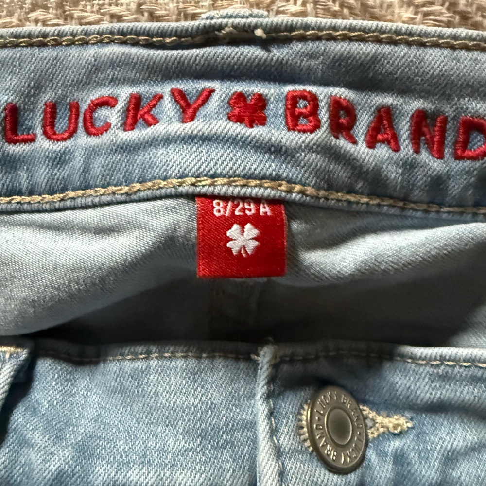 Lucky Brand Light Blue Mid Rise Bootcut Jeans With Raw Hem - Picture 3 of 8